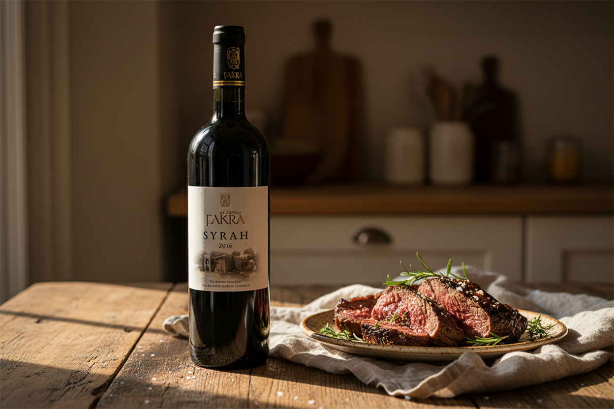 Château Fakra Pinacle Syrah con caza