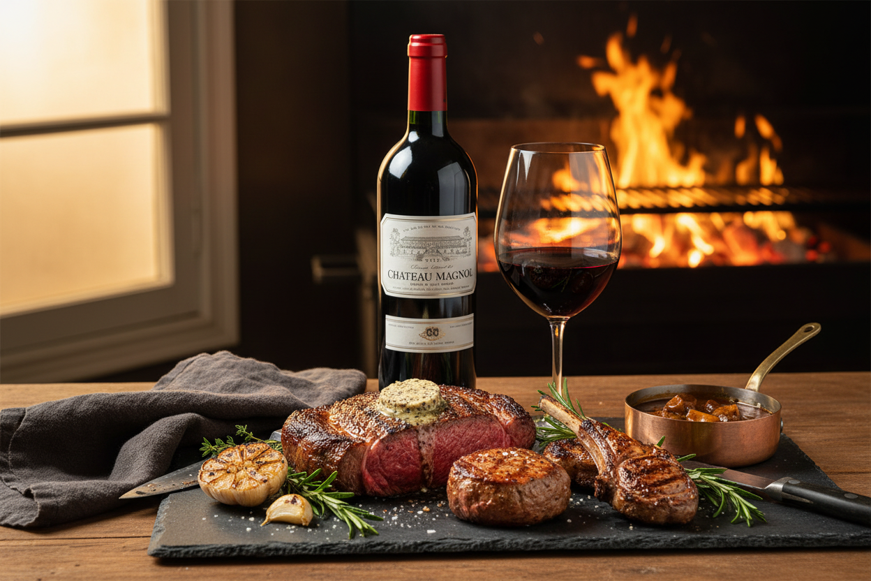 Château Magnol Burdeos Francia - Cortes de Carne de Alta Gama a la Parrilla