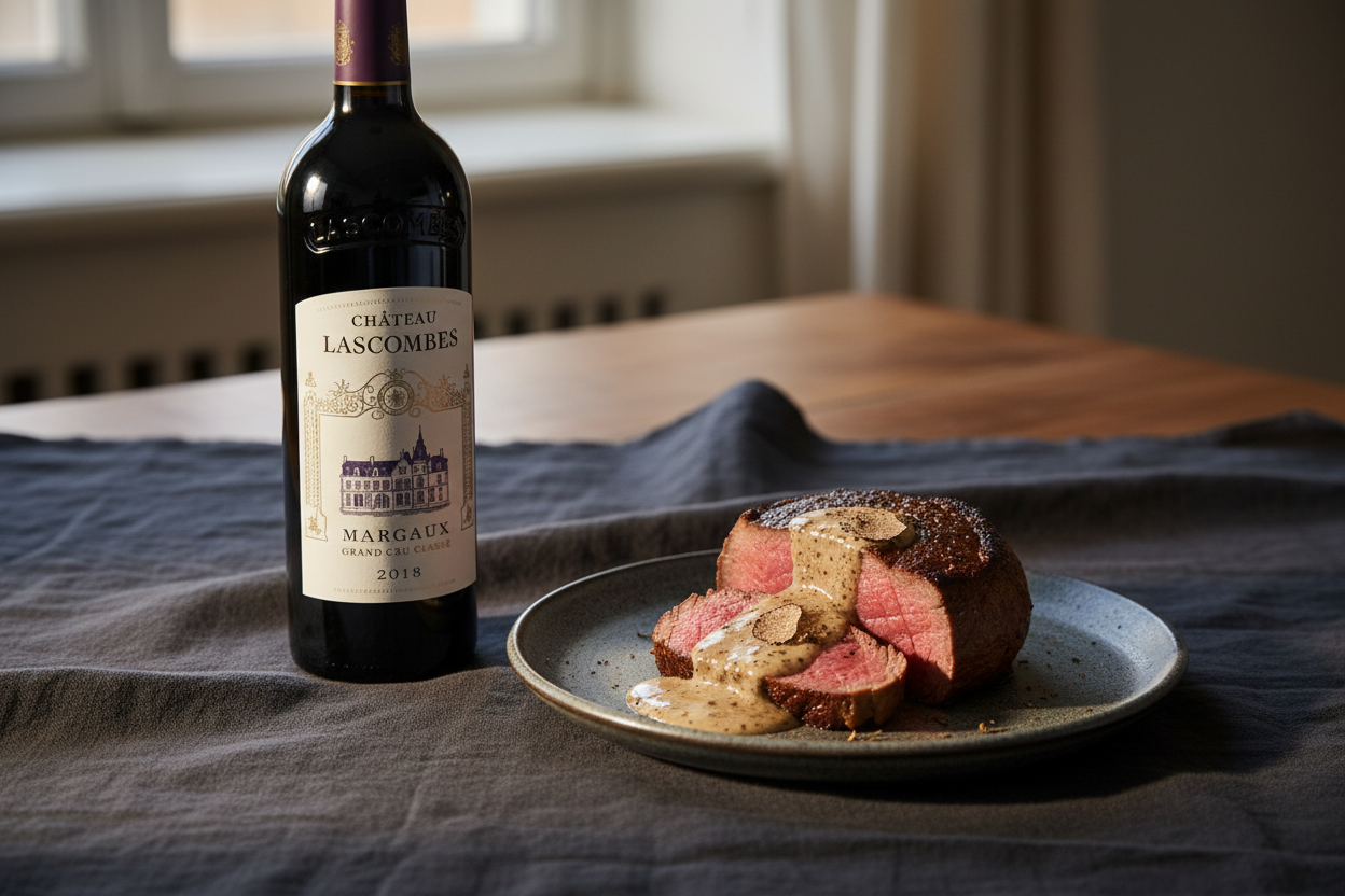 Chateaubriand con salsa de trufa — Château Lascombes