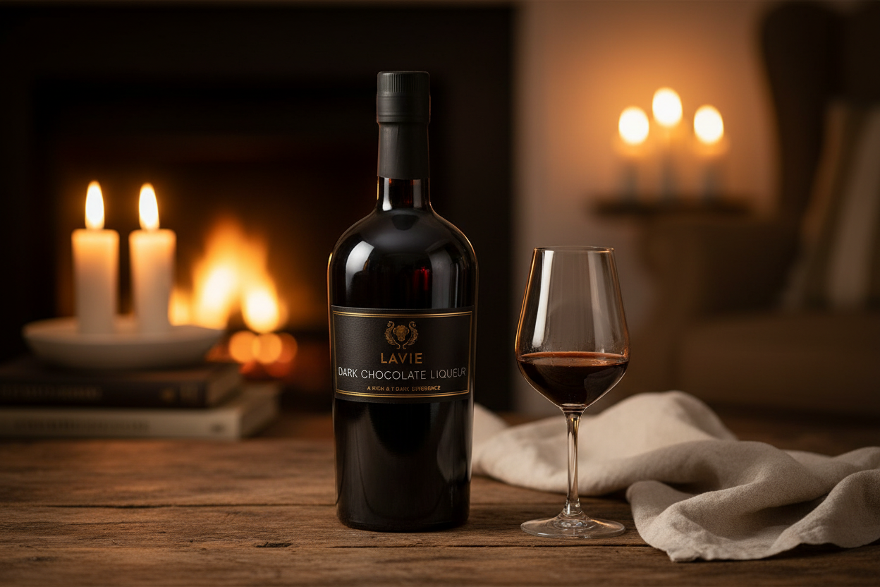 Copa de cristal fino con Lavie Dark Chocolate