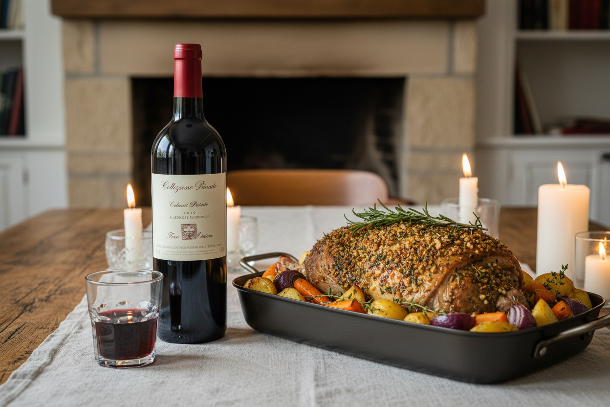 Cordero al horno con Cabernet Collezione Privata