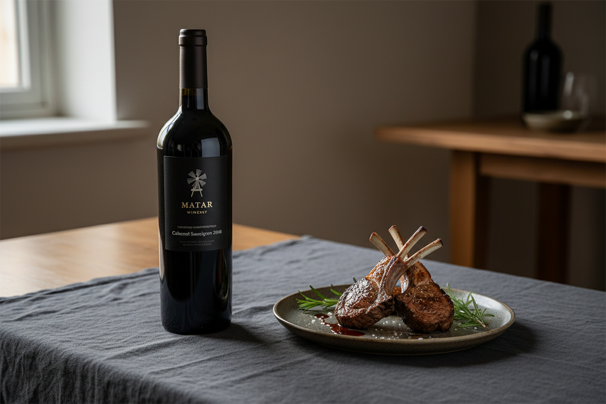 Cordero al romero — Matar Cabernet Sauvignon Kosher
