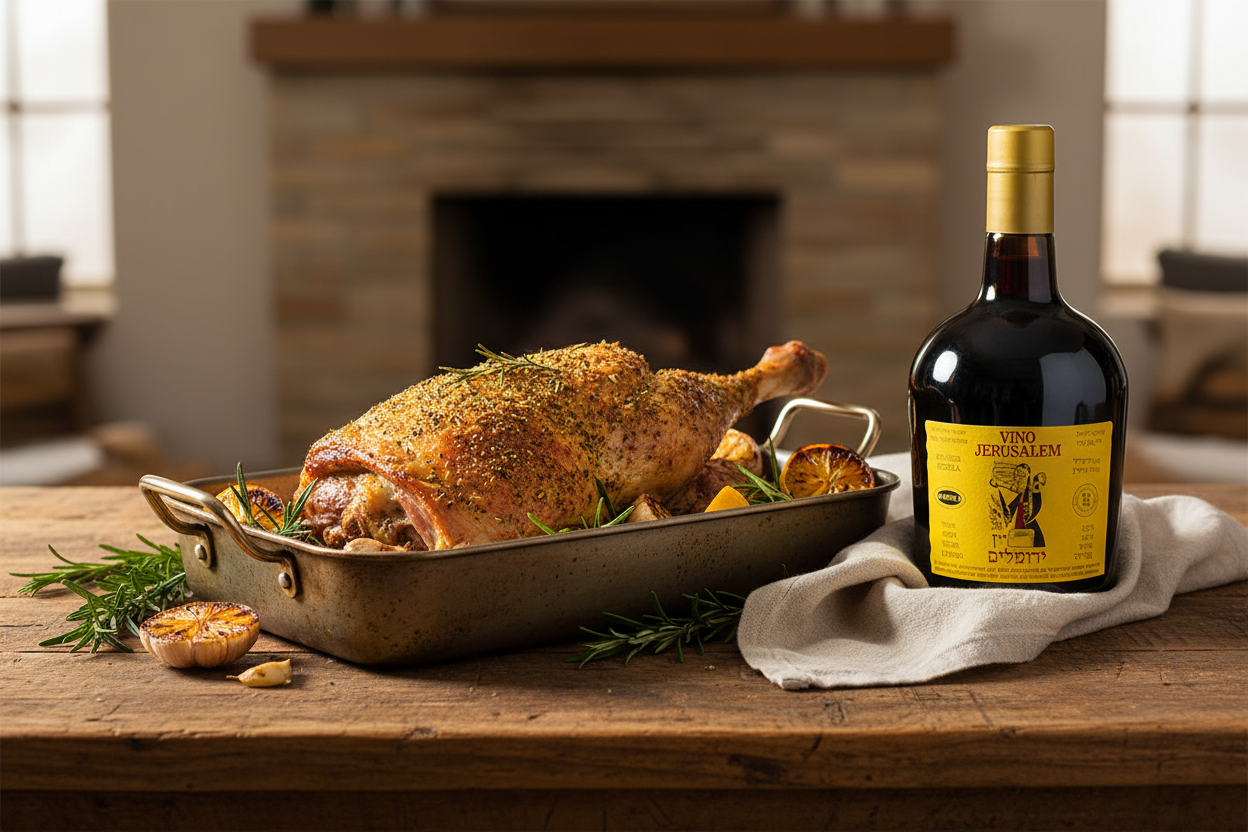 Cordero asado con Jerusalem Kosher