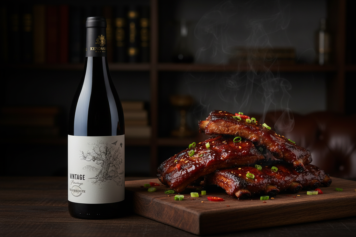 Costillas con Vantage Pinotage