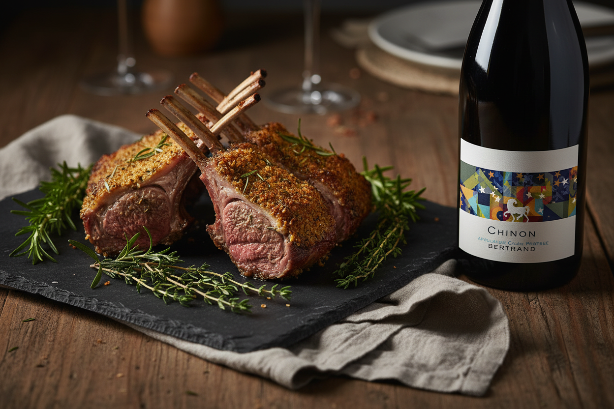 Costillas de cordero con Chinon 2024