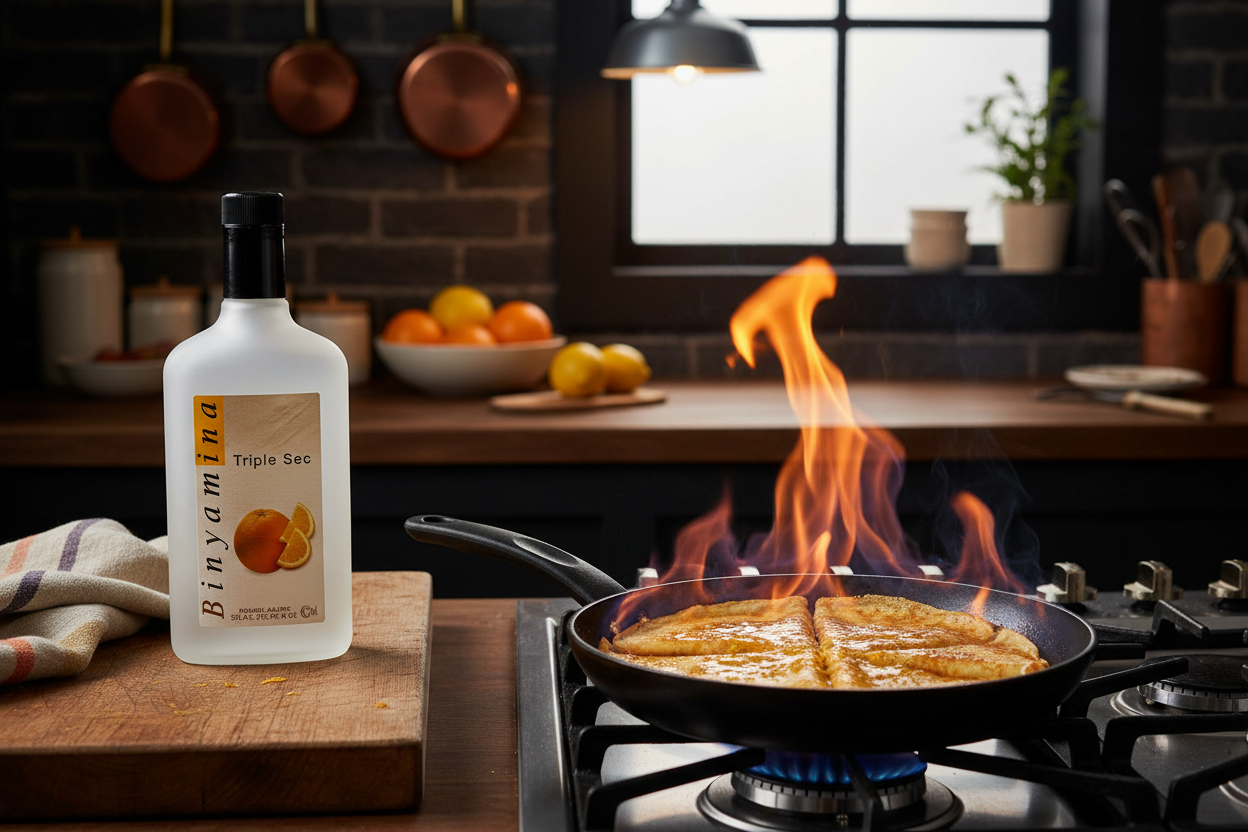 Crepas Suzette flameadas con Triple Sec