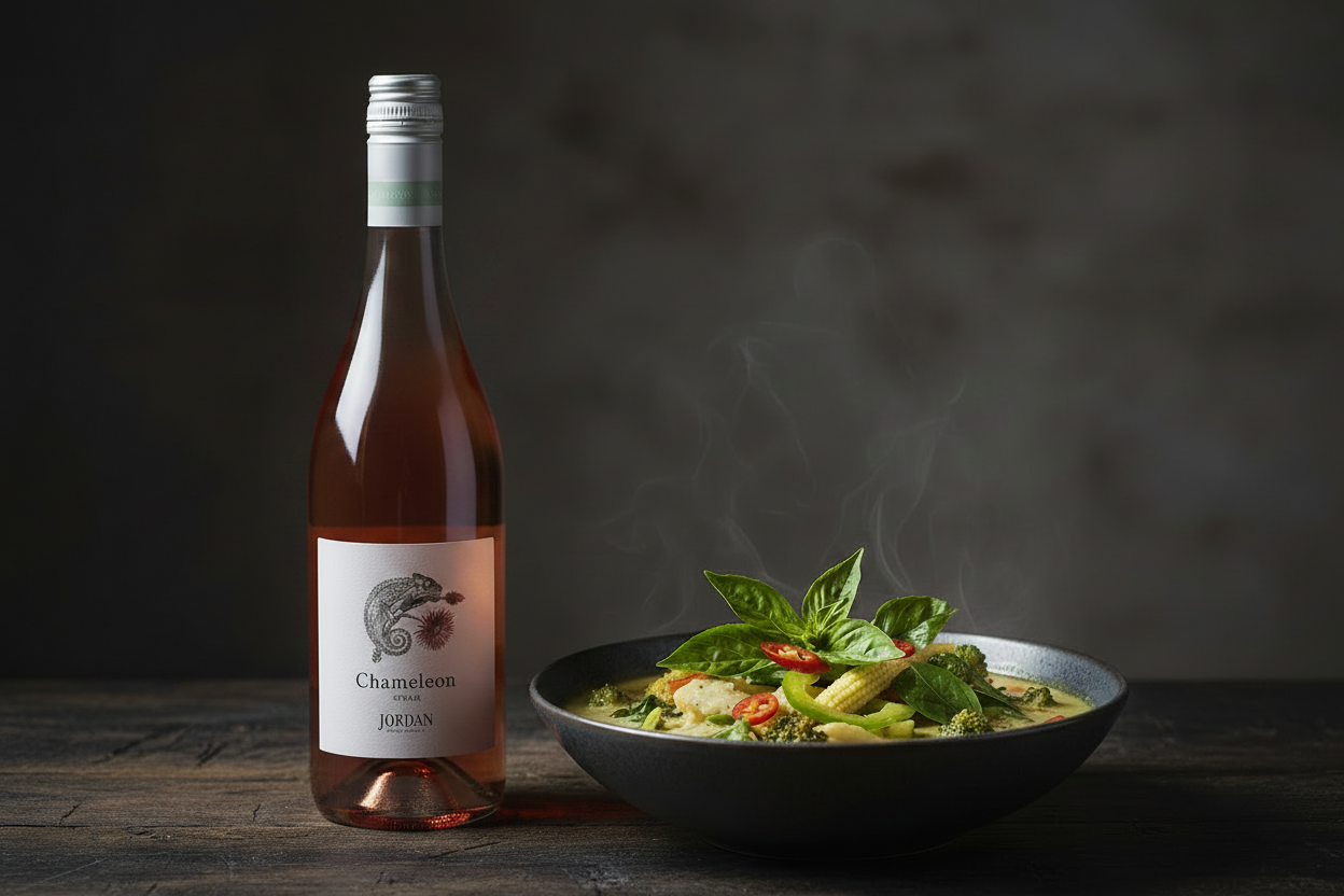 Curry tailandés con Chameleon Rosé