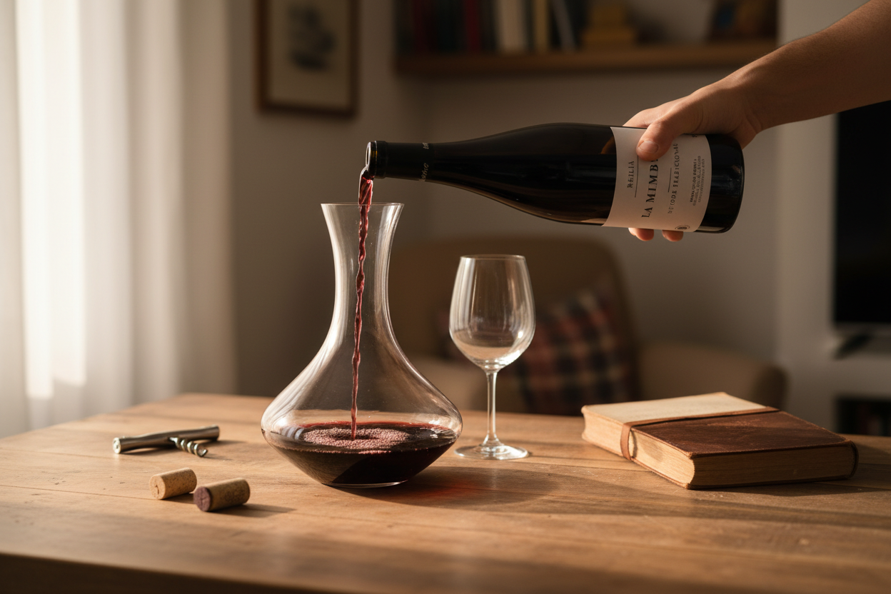 Decantación 30-40 minutos - La Mimbrera Coupage