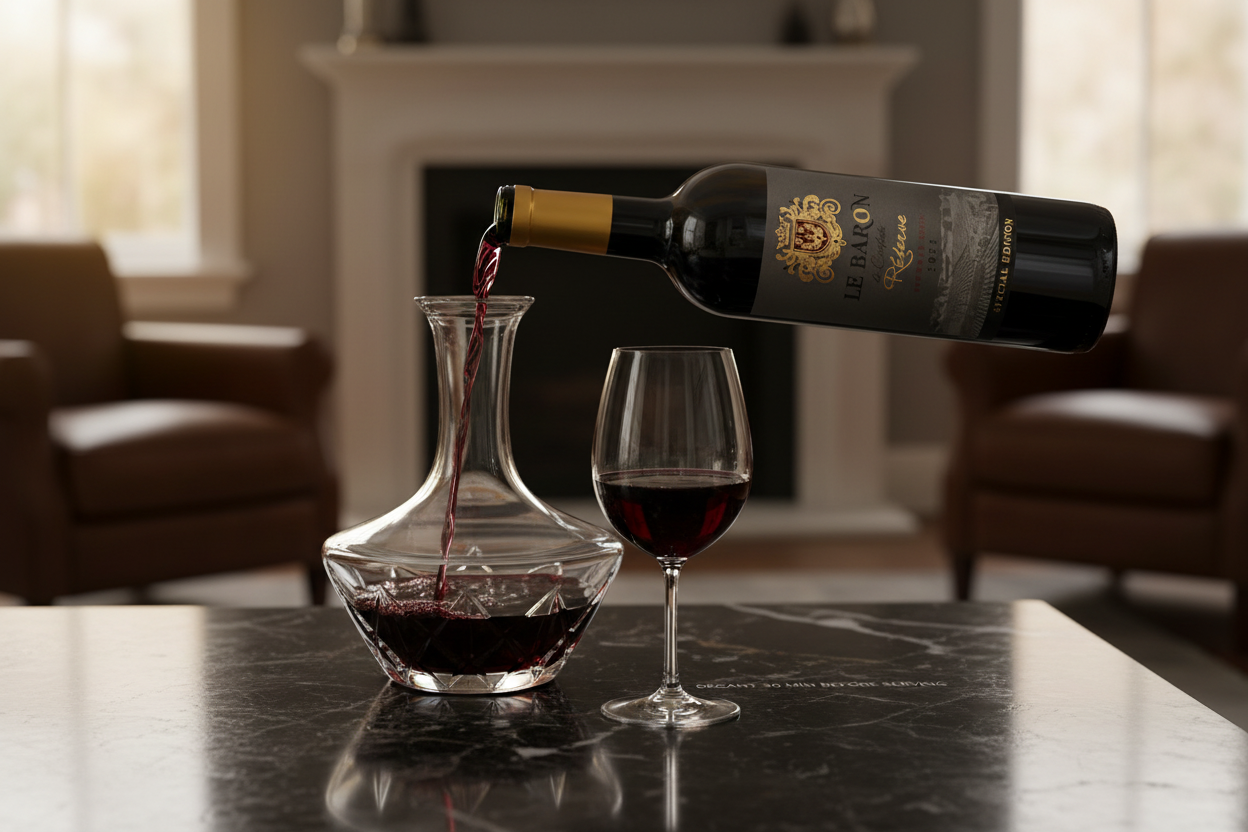 Decantación 30 minutos — Le Baron Réserve 2022