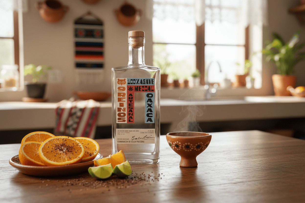 Destilado de Agave Mezcal 9 Reinos Espadín 750ml 100% Artesanal Oaxaca, México - La Cava