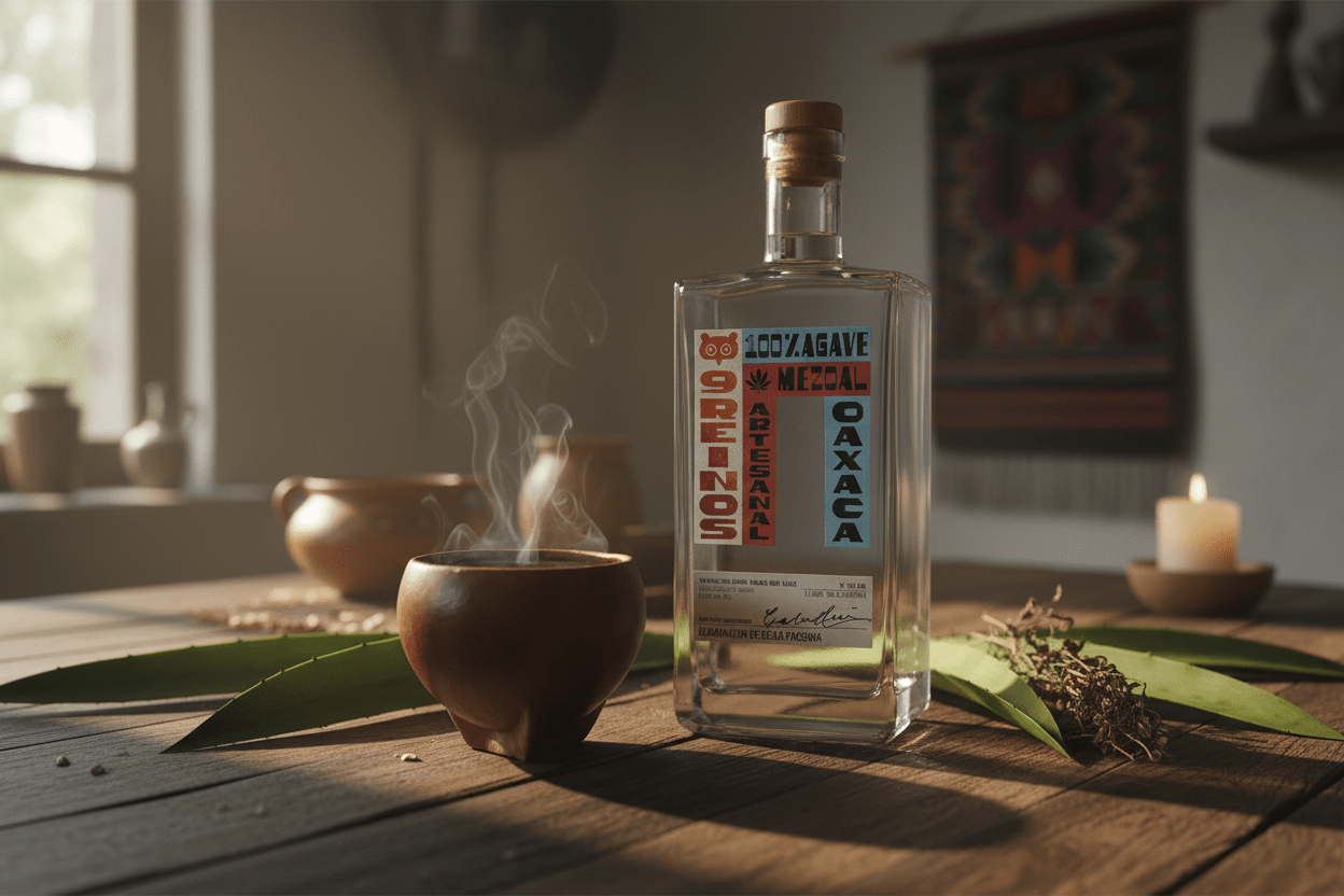 Destilado de Agave Mezcal 9 Reinos Espadín 750ml 100% Artesanal Oaxaca, México - La Cava