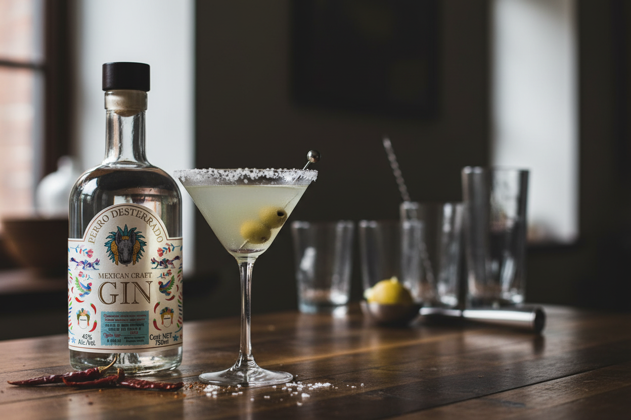 Dirty Martini con sal