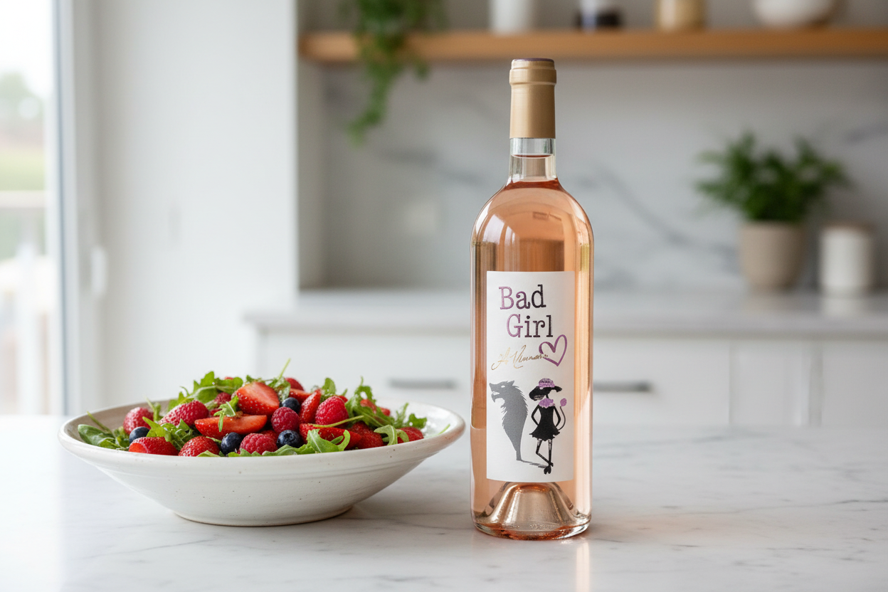 Ensalada de frutos rojos — Thunevin Bad Girl Rosé 2021