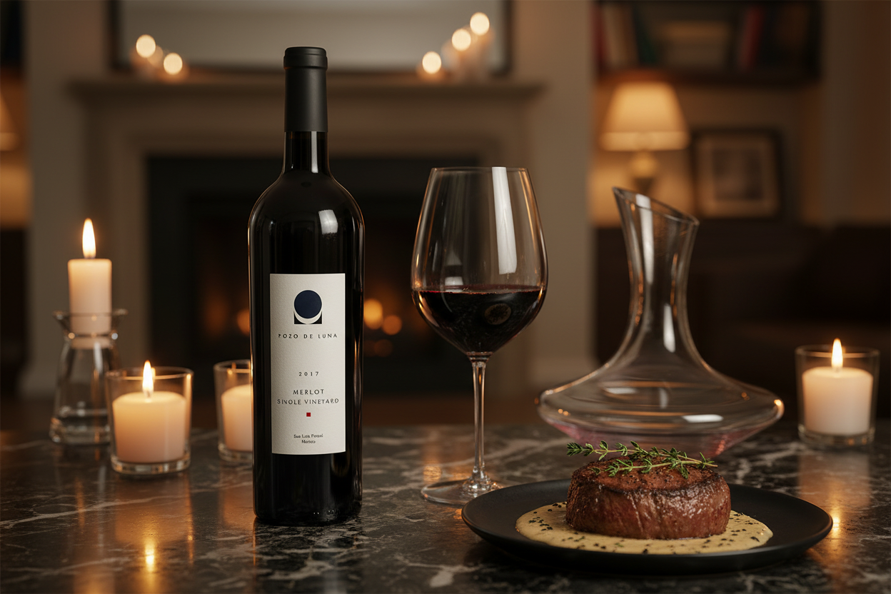 Filet con Pozo de Luna Merlot