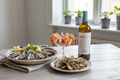 Firmamento Blanco con mariscos frescos
