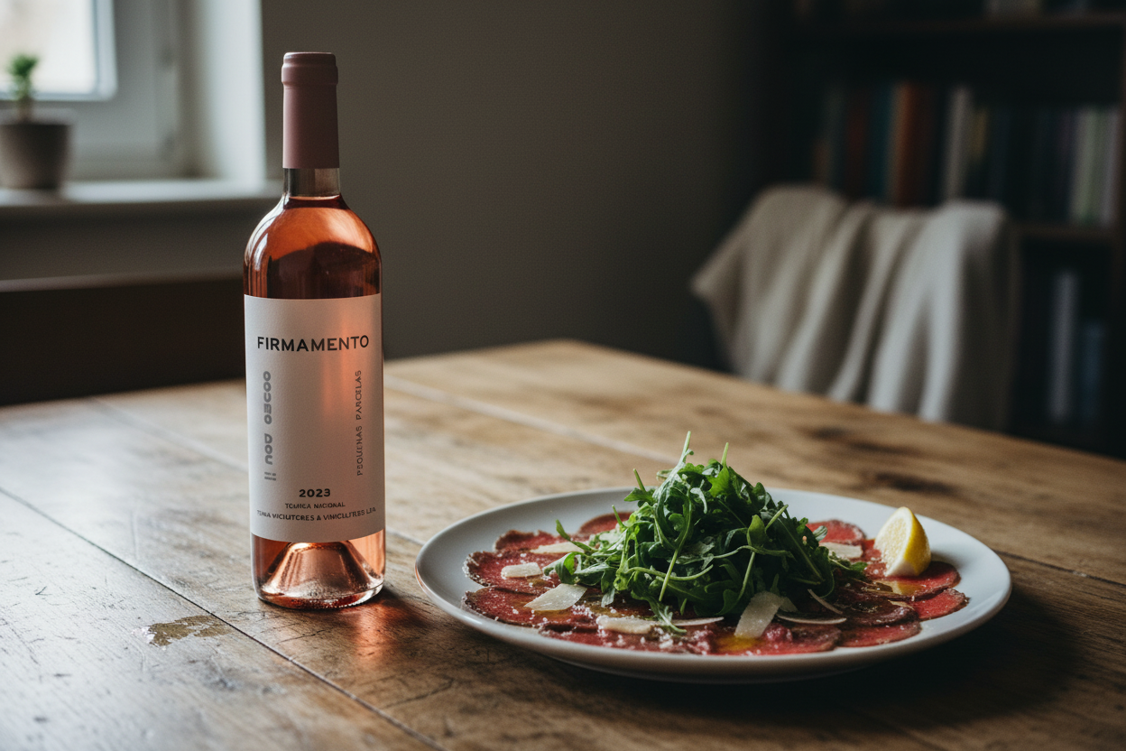 Firmamento Rosé con carpaccio