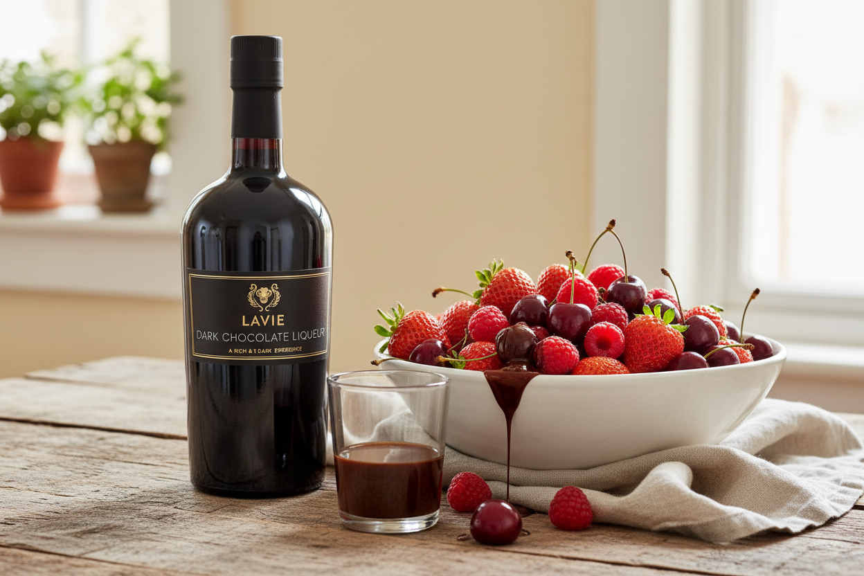 Frutos rojos con Lavie Dark Chocolate