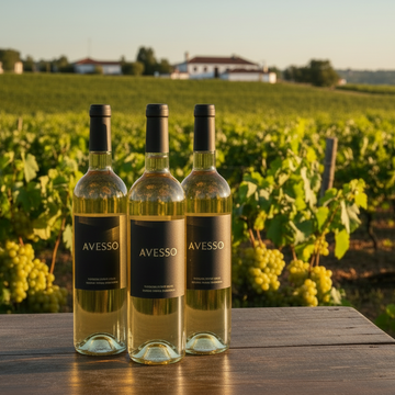vinos con Uva Avesso en un viñedo de fondo