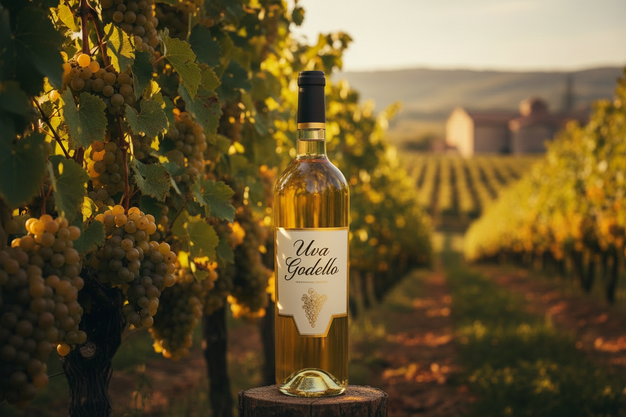 vinos con uva Godello en un viñedo de fondo slider_item_HiMBLA