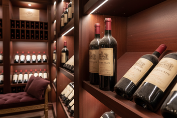 Generar una imagen que evoque vinos de colección, es decir vinos caros