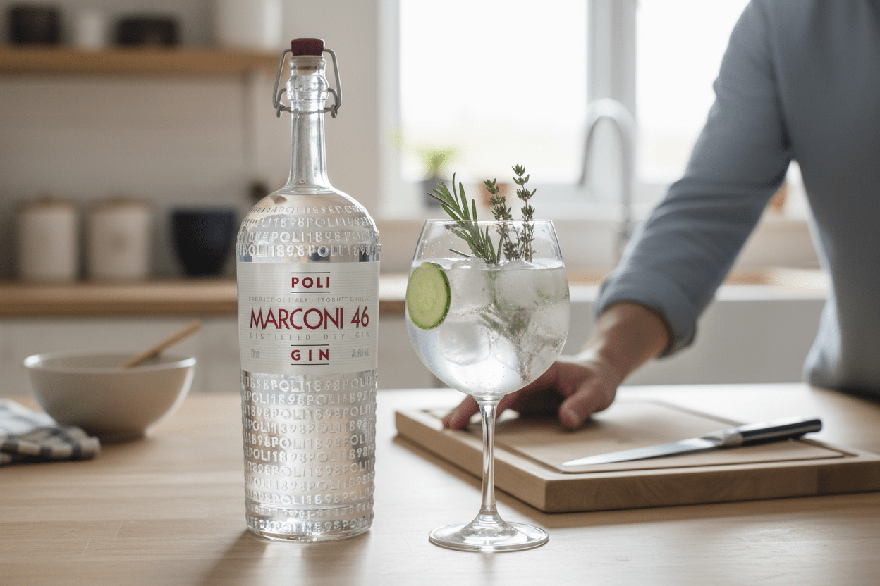 Gin italiano Poli Marconi 46 - La Cava