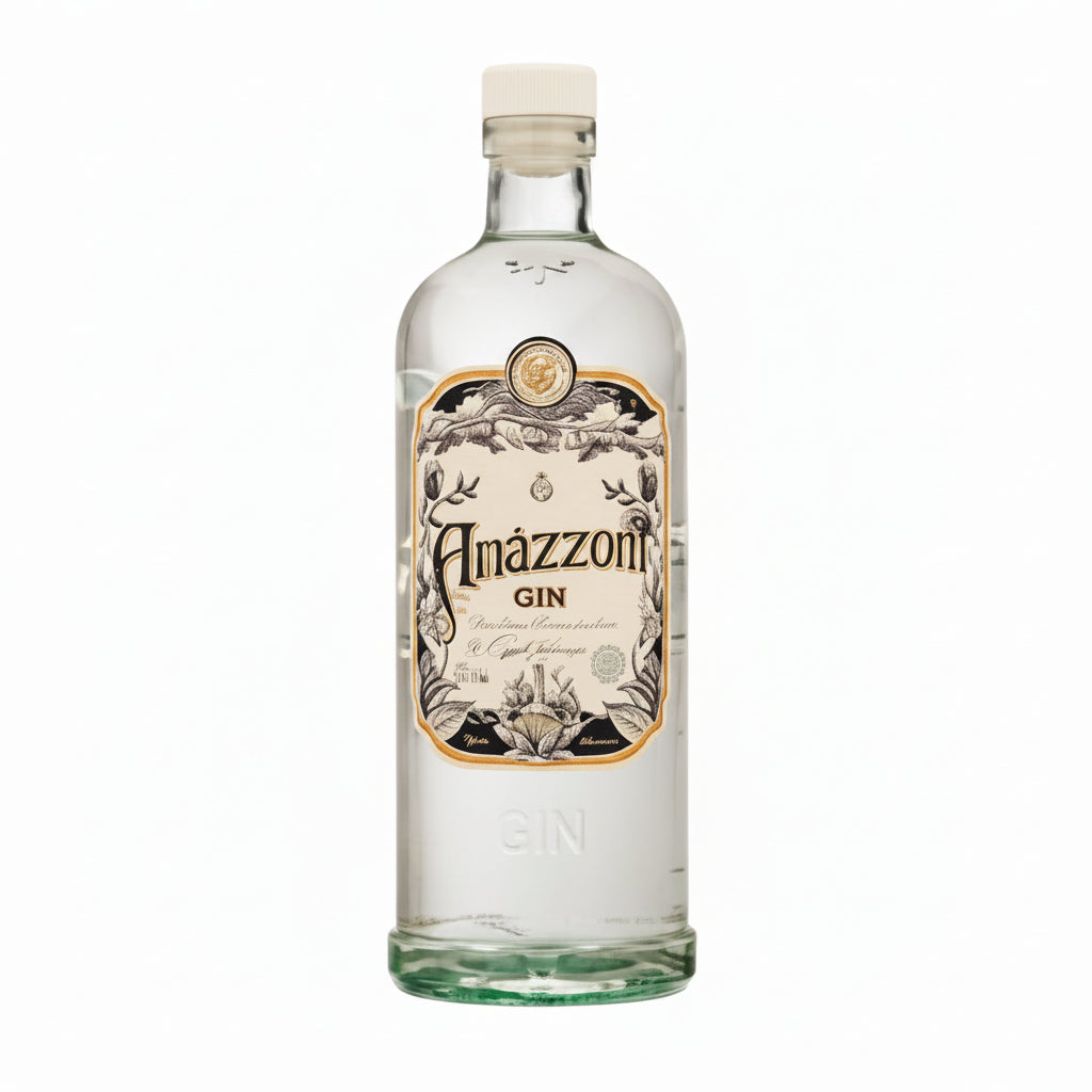 Ginebra Amazzoni Dry 750ml Artesanal, licor de Brasil - La Cava