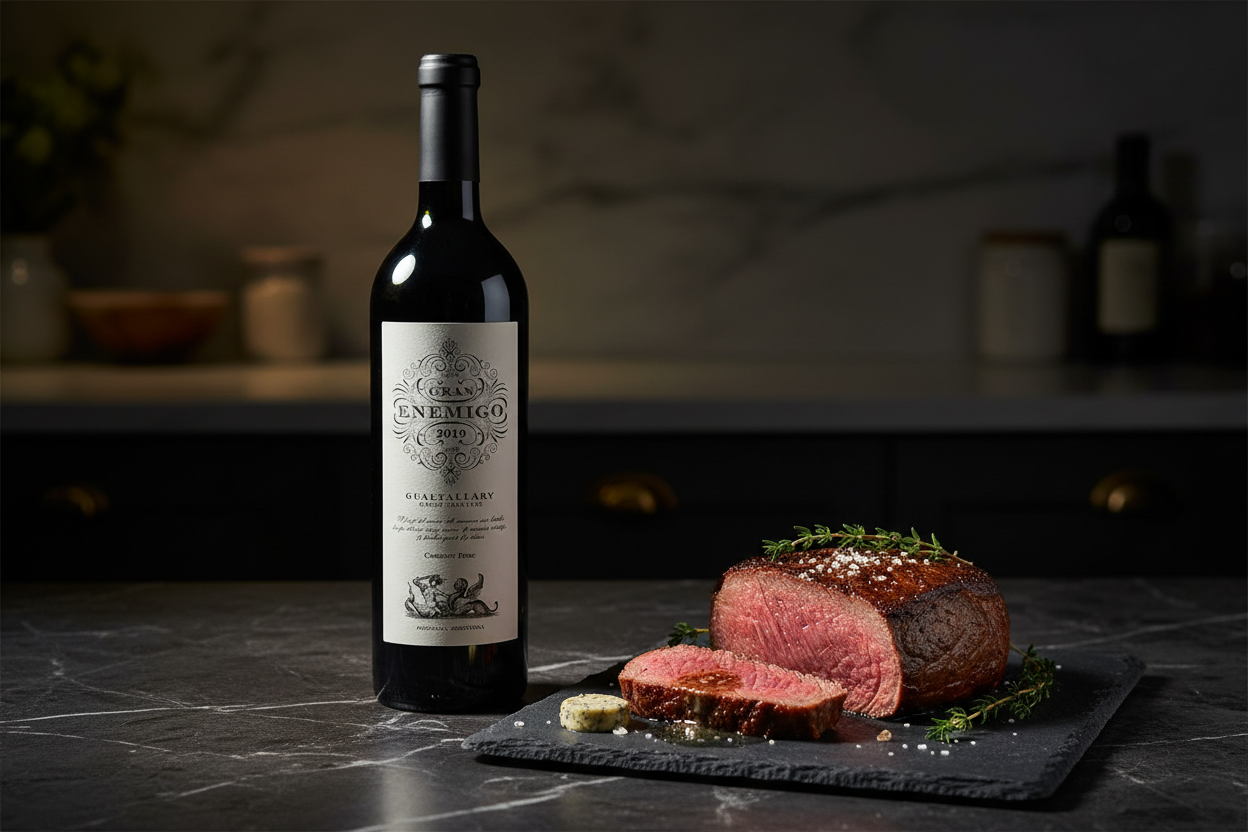 Gran Enemigo Gualtallary 2019 con solomillo de Wagyu