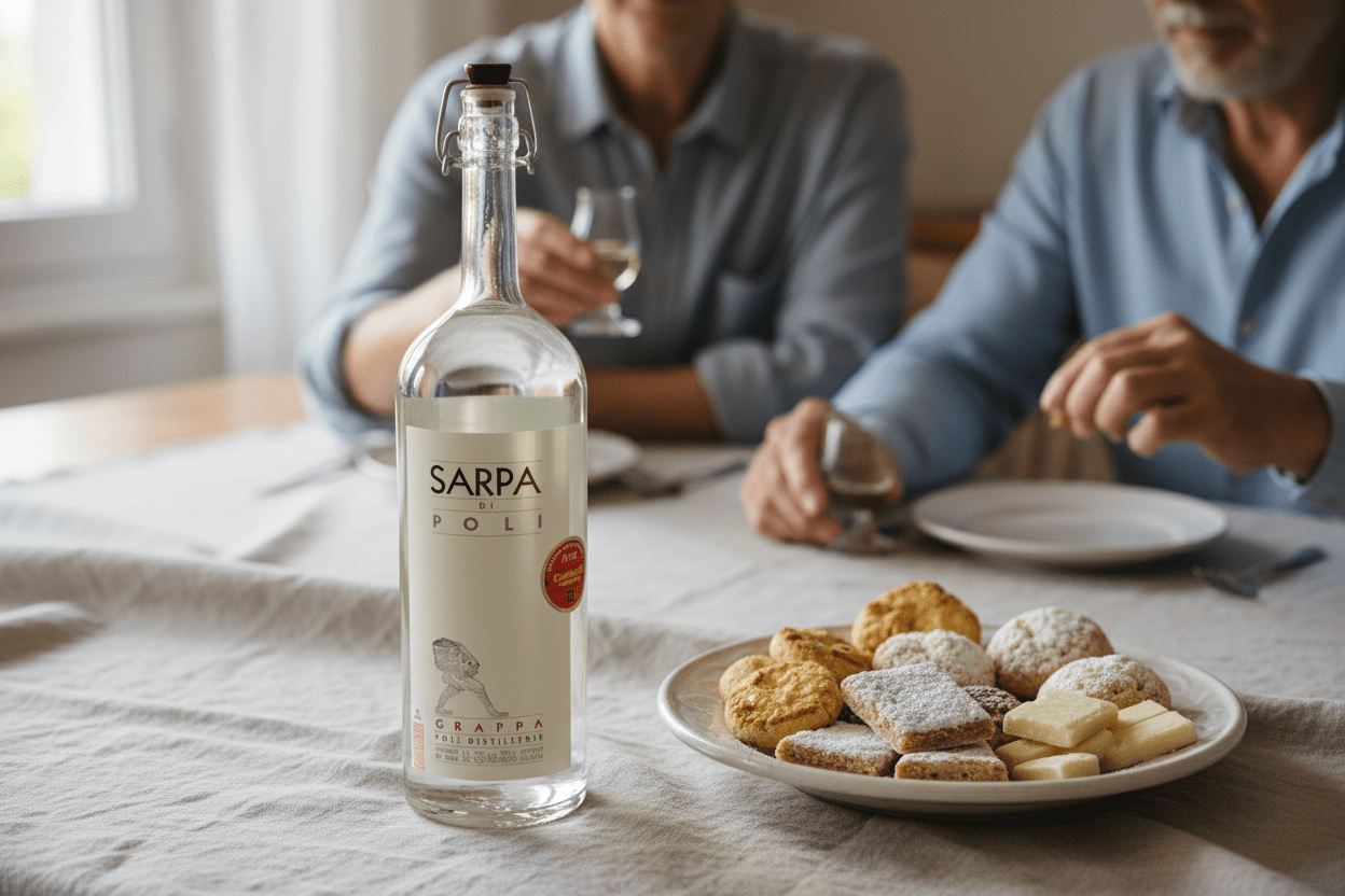 Grappa Poli Sarpa Blanca Licor de Italia - La Cava