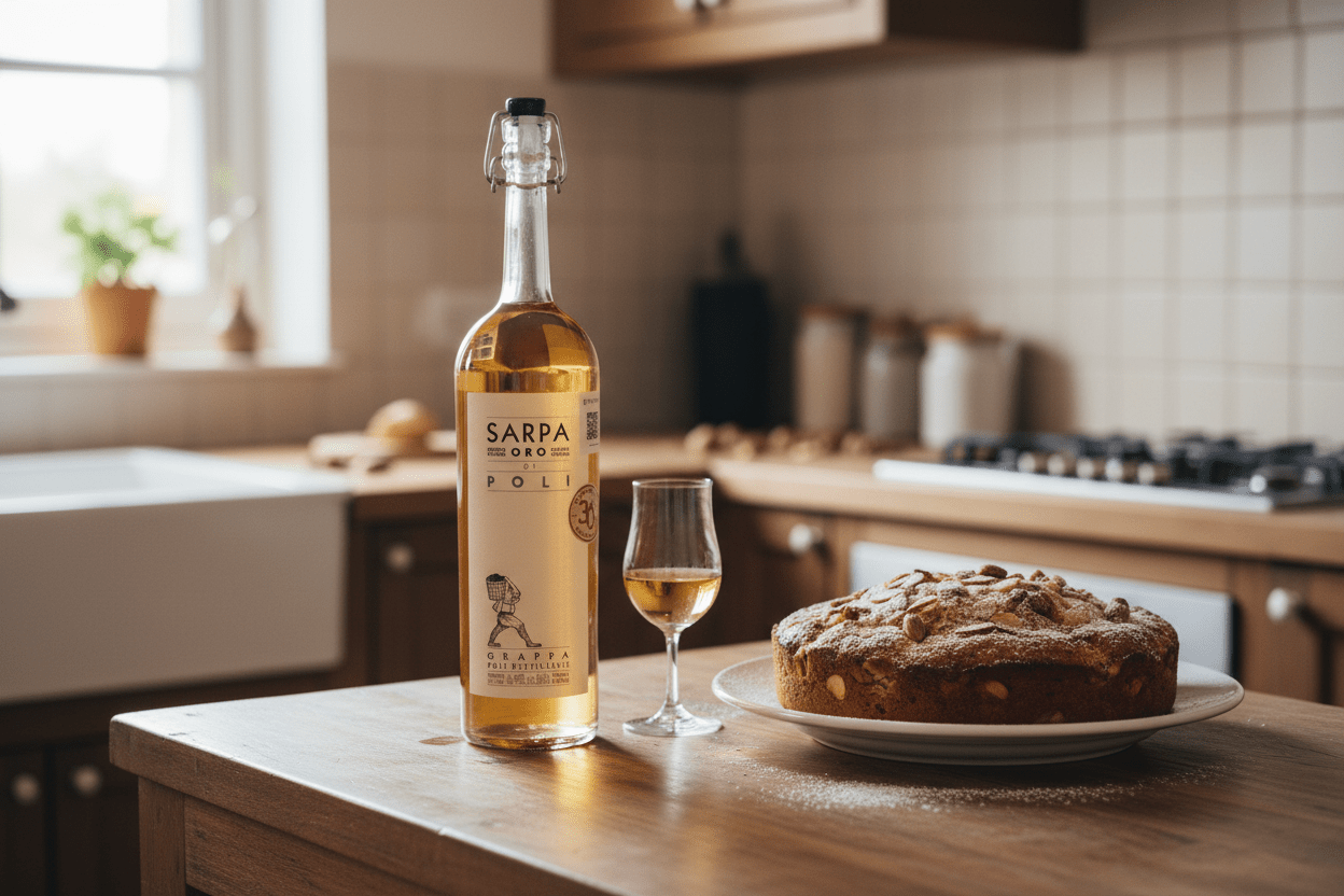 Grappa Poli Sarpa Oro Licor de Italia - La Cava