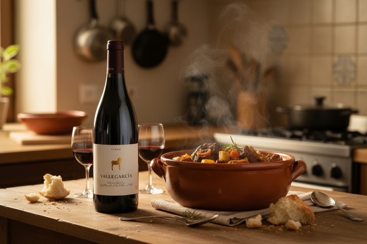 Guisos de larga cocción con Vallegarcía Syrah Magnum