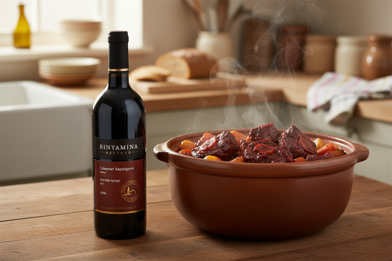 Guisos intensos con Binyamina Reserve Cabernet Sauvignon