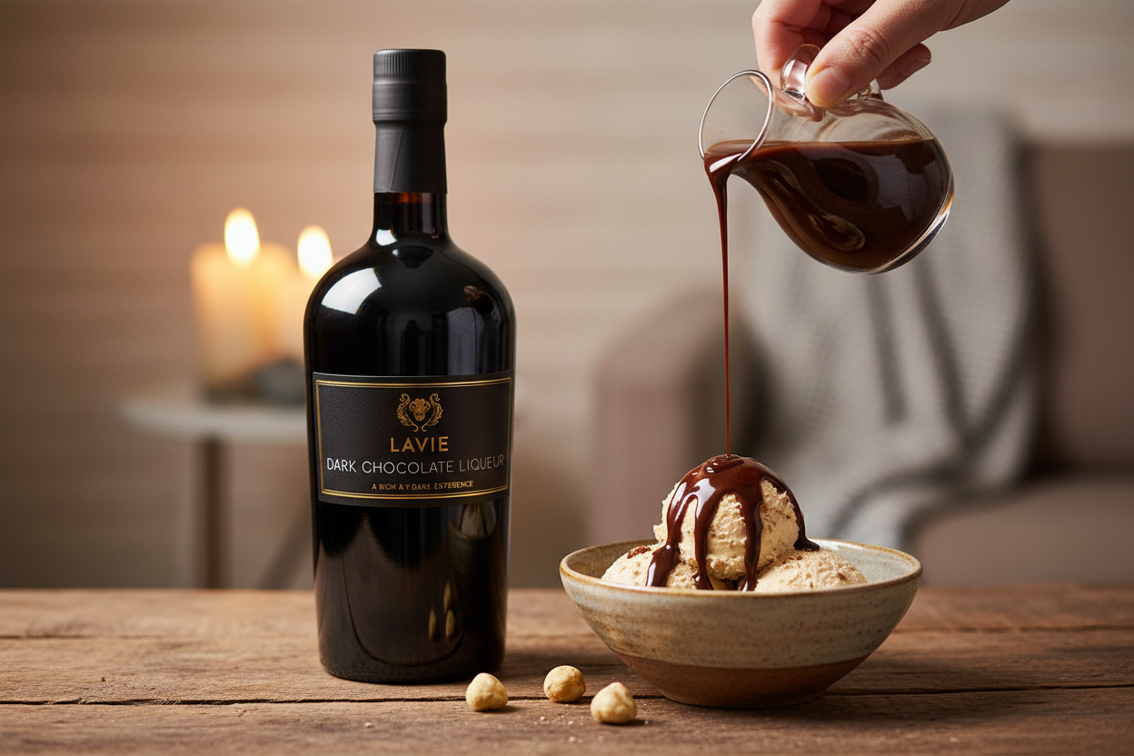 Helado de avellana con Lavie Dark Chocolate