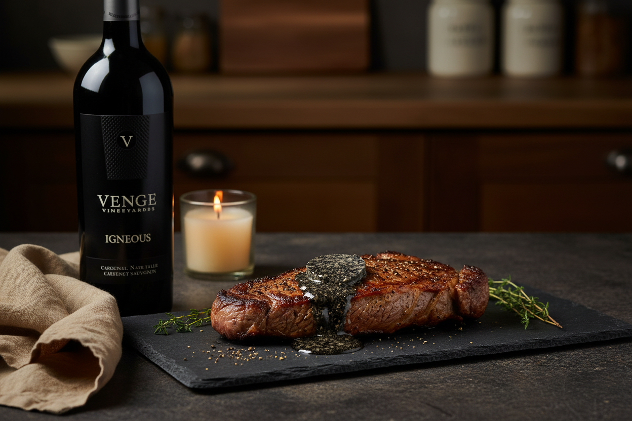 Igneous NY Strip Charcoal Butter