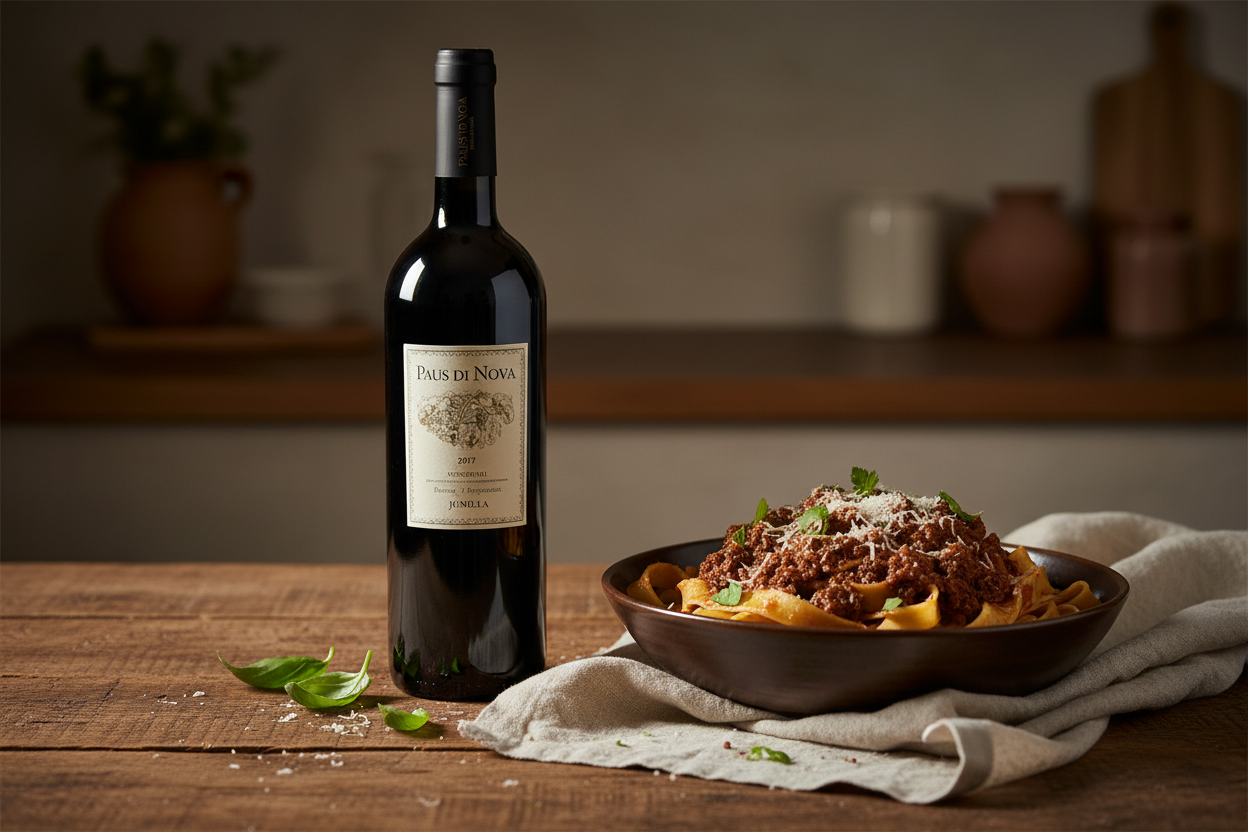 Pian di Nova 2021 con pasta al ragú - maridaje