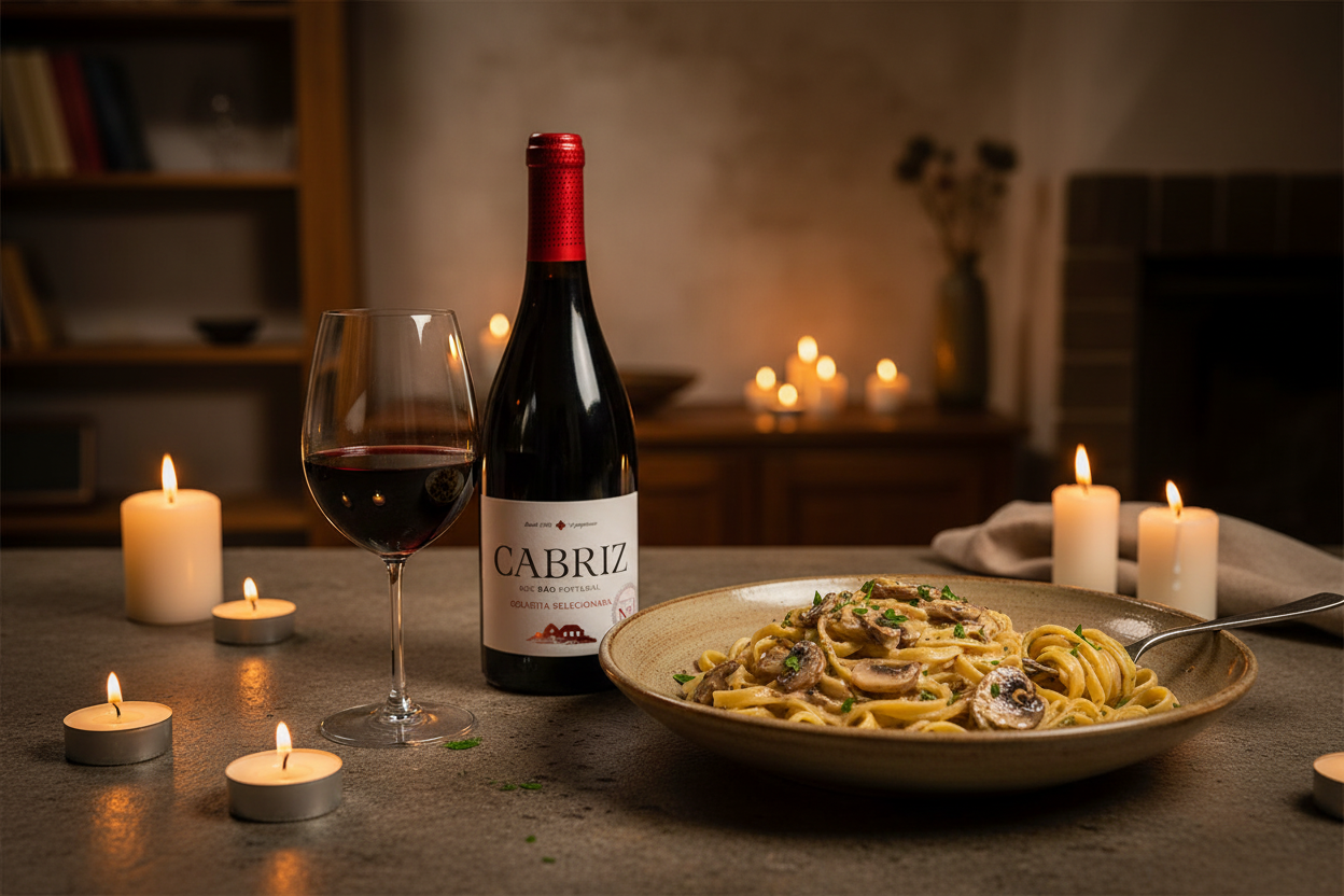 Maridaje Cabriz Tinto con Pastas y Salsas Cremosas