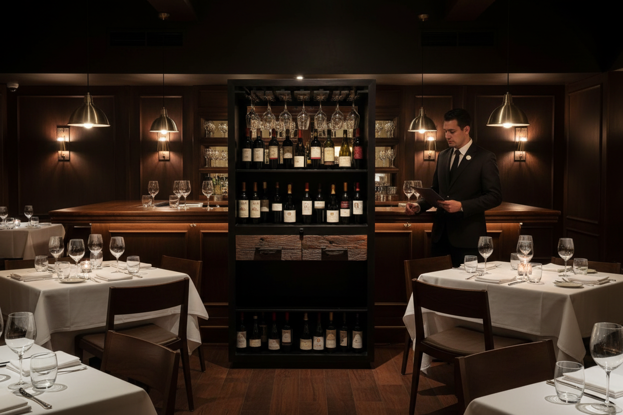 Mueble Cava Hacienda en restaurante