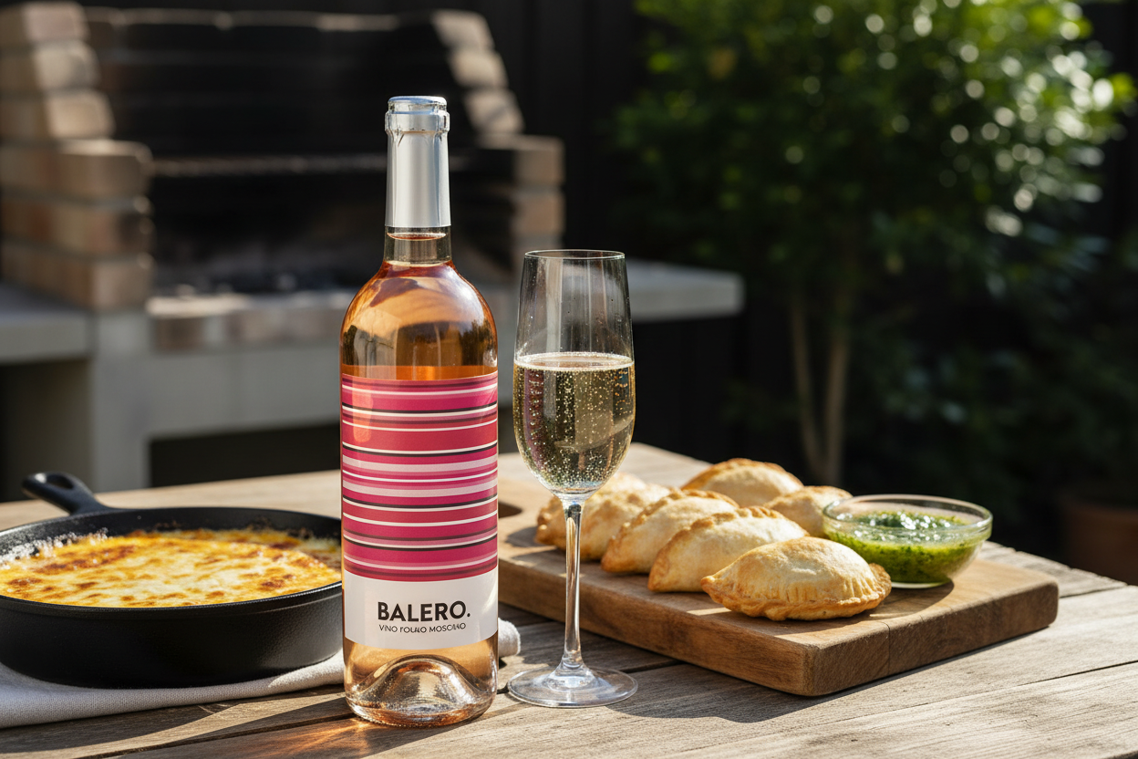 Balero Blanco Brut - Entradas de Parrillada Queso Fundido y Empanadas
