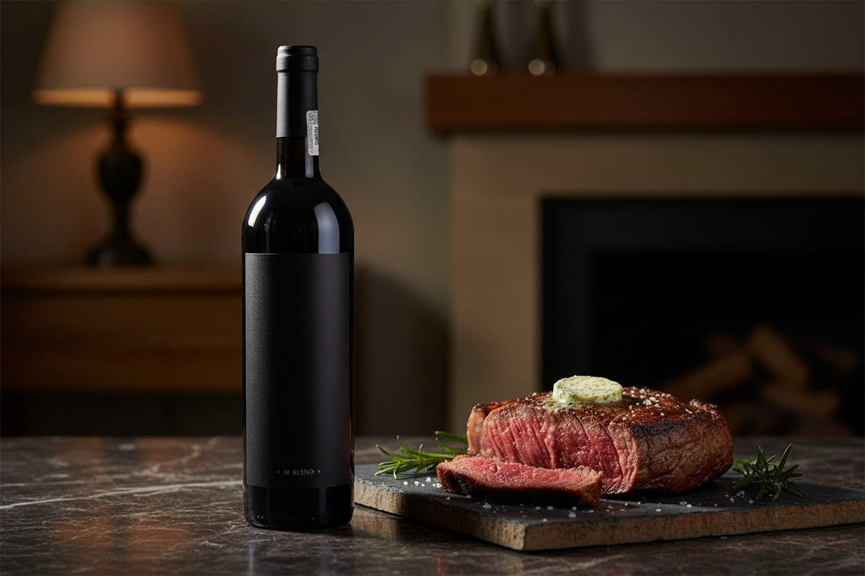 Alma Negra M. Blend 2016 con cortes de carne roja premium - maridaje