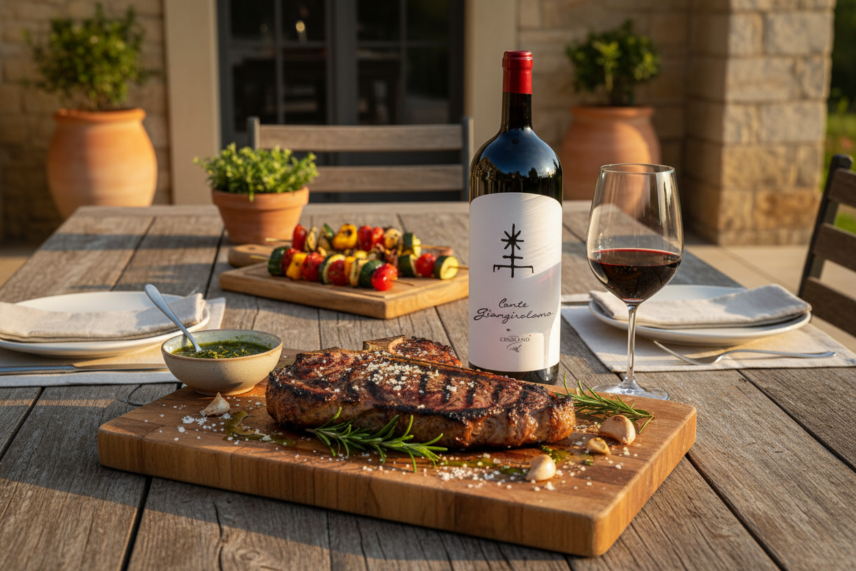 Maridaje Conte Giangirolamo con carnes rojas a la parrilla