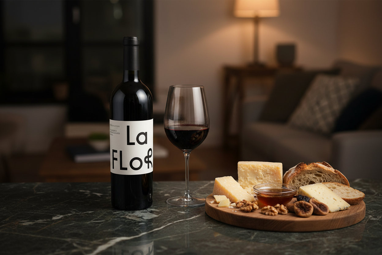 Maridaje La Flor Cabernet Sauvignon con Quesos Maduros Parmesano y Gruyère