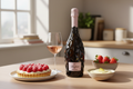 Maridaje Kosher Baglietti Brut Rosé con postres ligeros tarta de frambuesa