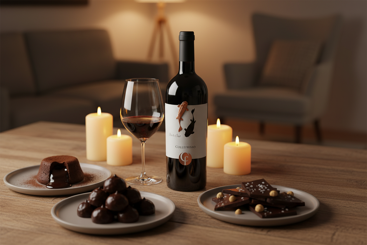 Maridaje In&Out Collefrisio con postres de chocolate amargo