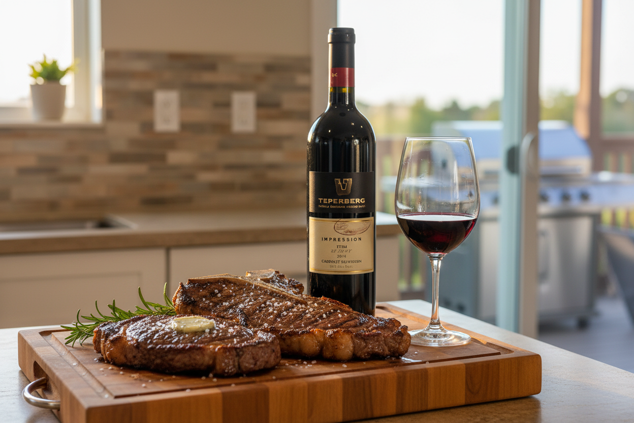 Maridaje Teperberg Impression Cabernet Sauvignon con cortes de carne a la parrilla