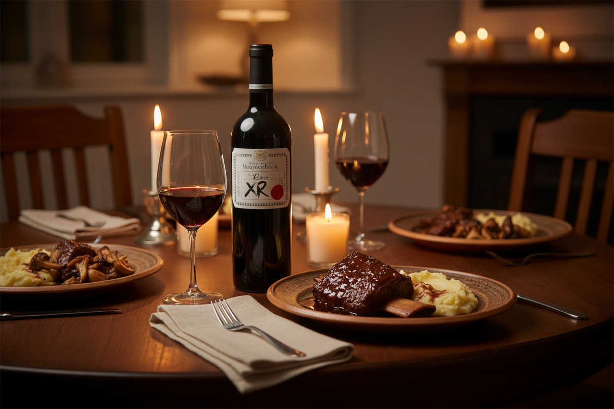 Maridaje XR Reserva Riscal costillas de res en casa