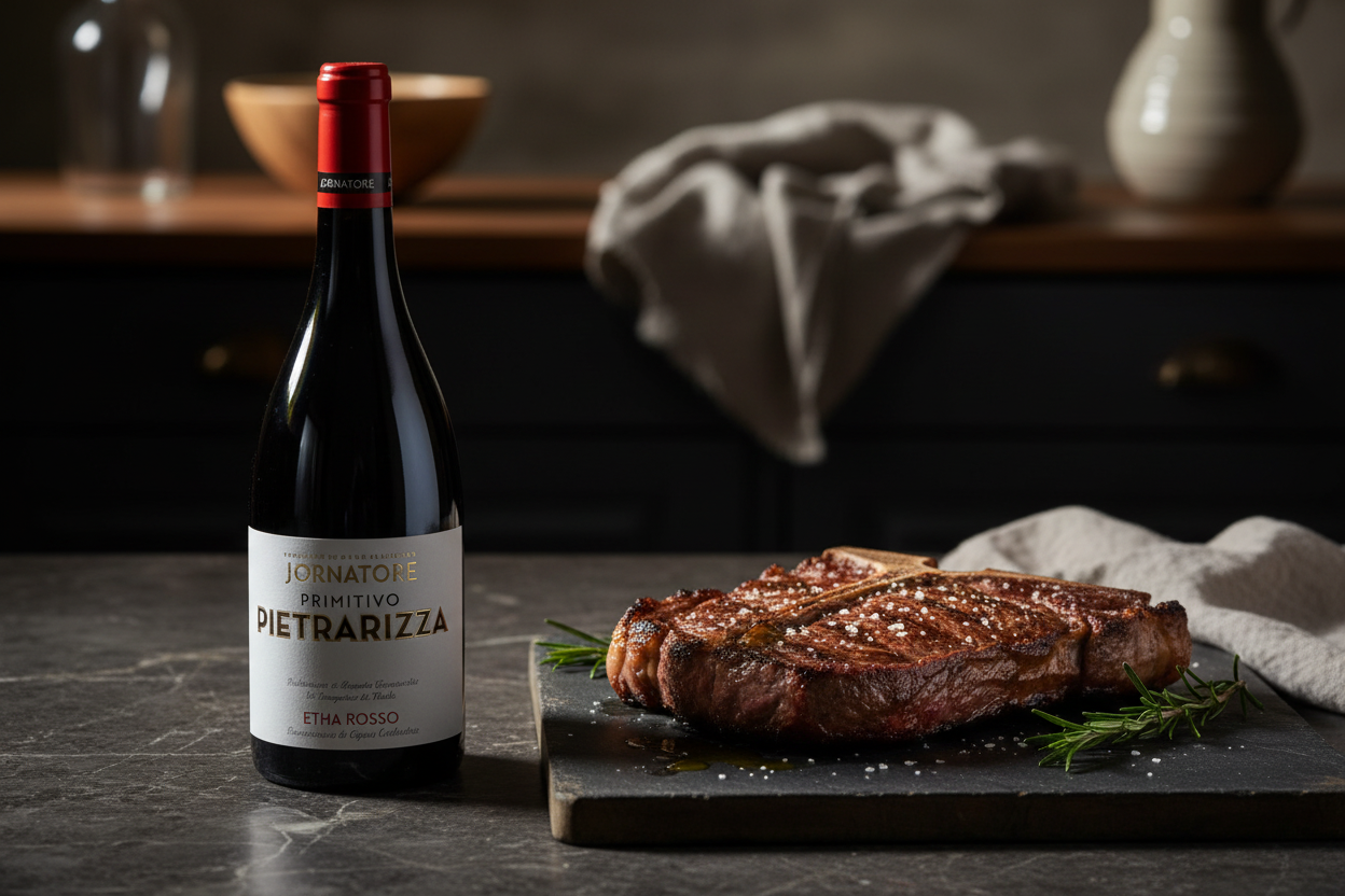 Pietrarizzo 2019 con Bistecca alla Fiorentina - maridaje