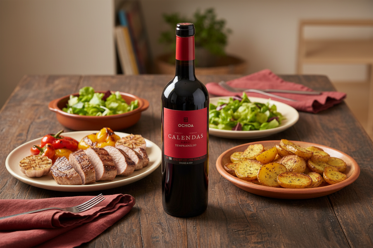 Maridaje Tempranillo Ecológico Castilla lomo de cerdo en casa