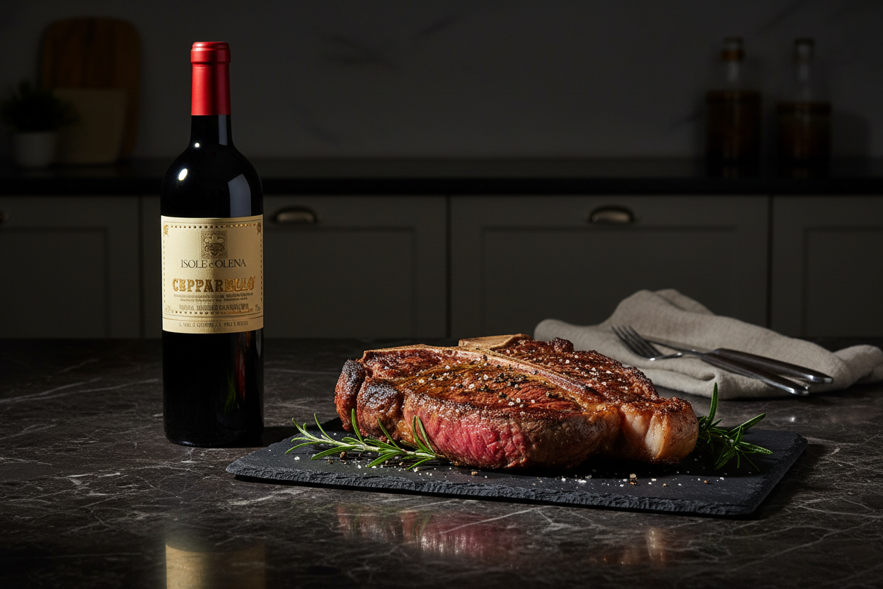 Cepparello Magnum 2021 con Bistecca alla Fiorentina - maridaje