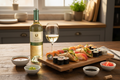 Maridaje Teperberg Vision White Semi Dry con sushi y salsa agridulce