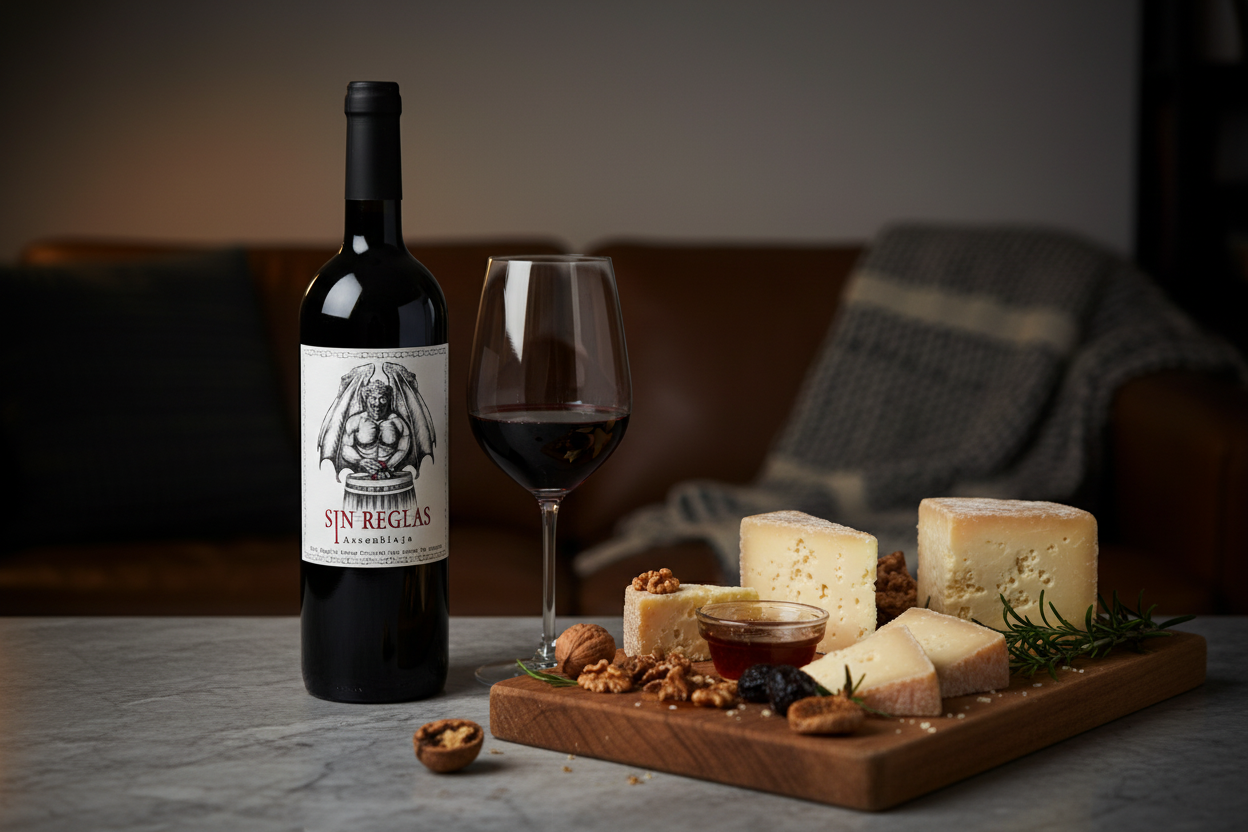 Maridaje Sin Reglas Assemblaje con Quesos Gruyère Añejo y Manchego