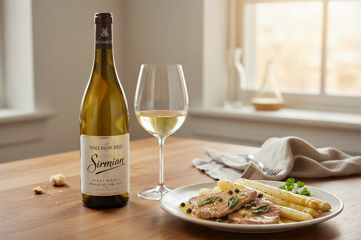 Maridaje Sirmian Pinot Bianco 2020 con preparaciones de ternera blanca